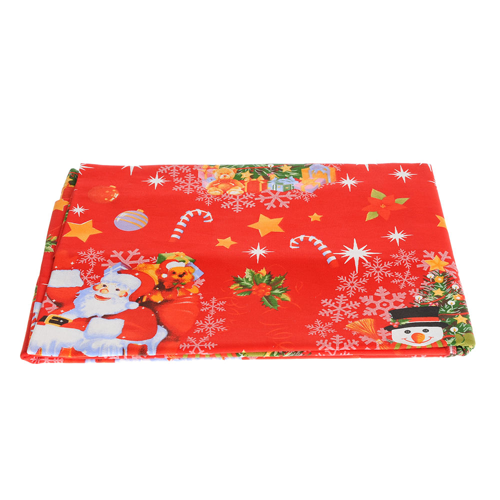 Fata de masa rosie cu imprimeu Mos Craciun 1.5 x 2.4 m - 2 | YEO