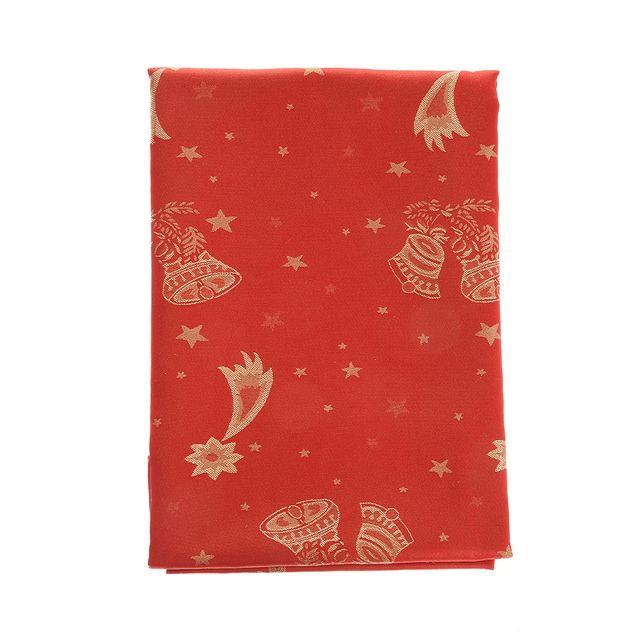Fata de masa rosie tematica craciun 1.5 x 1.8 m