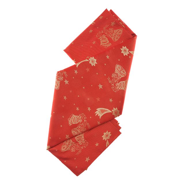 Fata de masa rosie tematica craciun 1.5 x 1.8 m