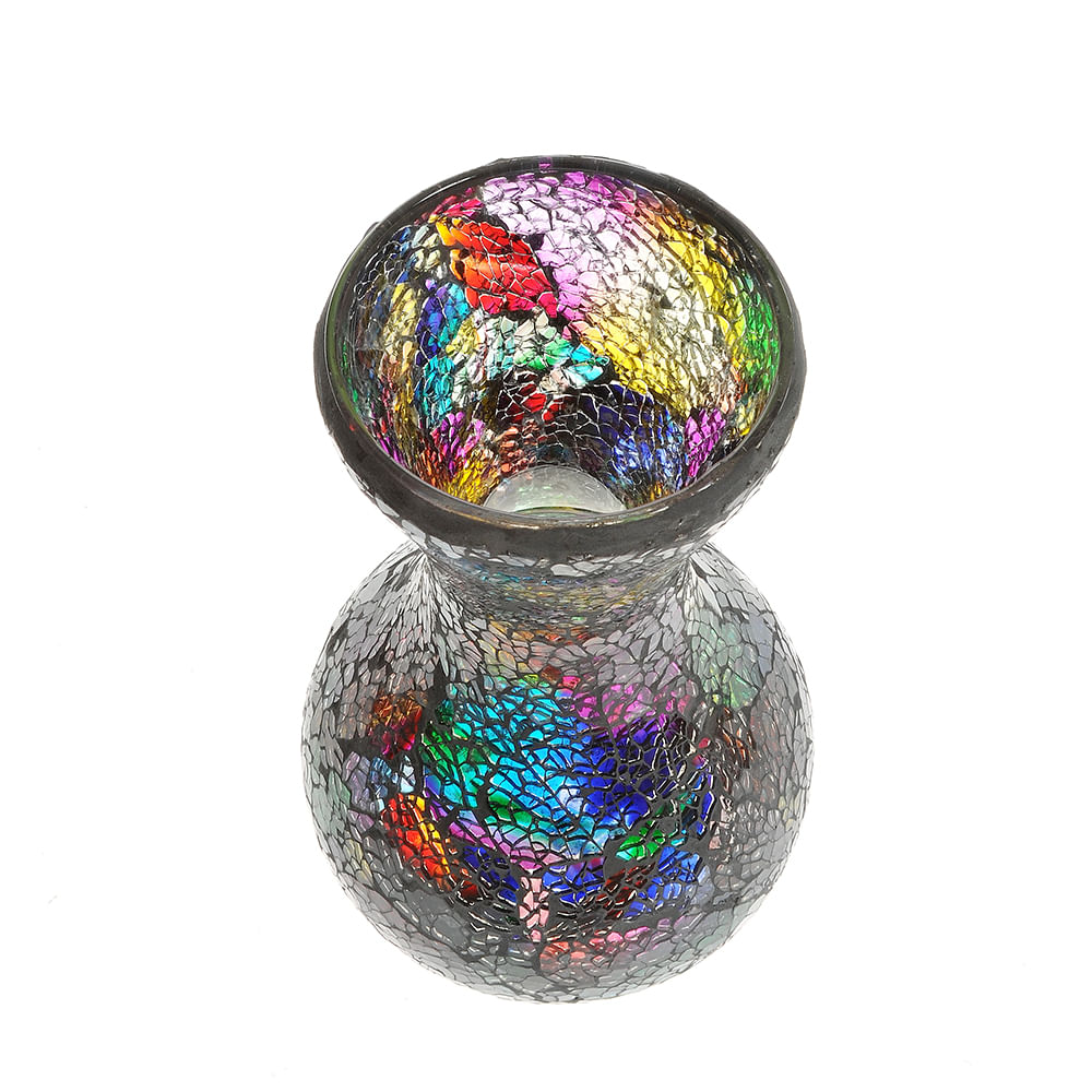 Vaza sticla mozaic multicolor 20 cm - 3 | YEO