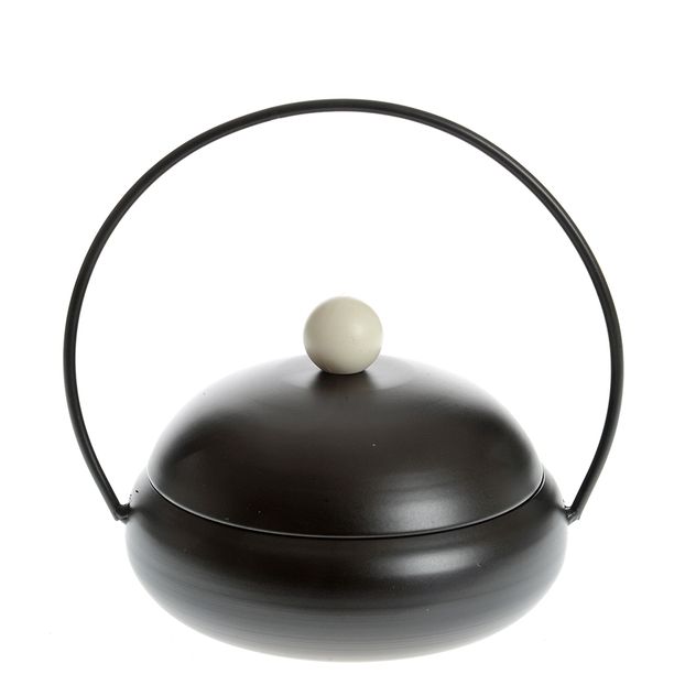 Recipient modern cu design rotund si capac 20 cm