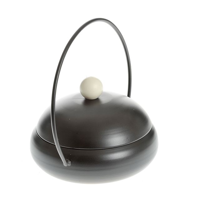 Recipient modern cu design rotund si capac 20 cm