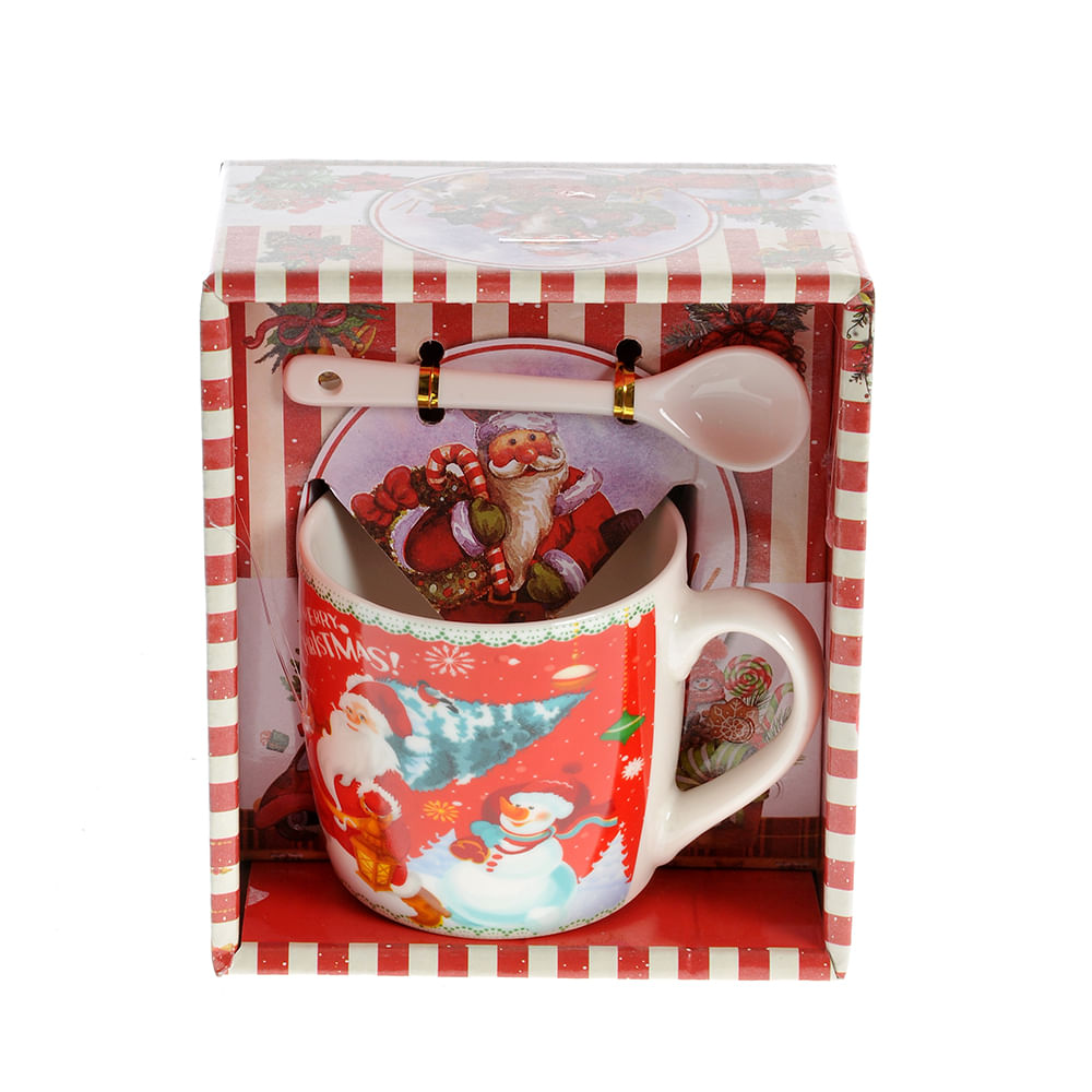 Cana cu lingurita model craciun 200 ml - 3 | YEO