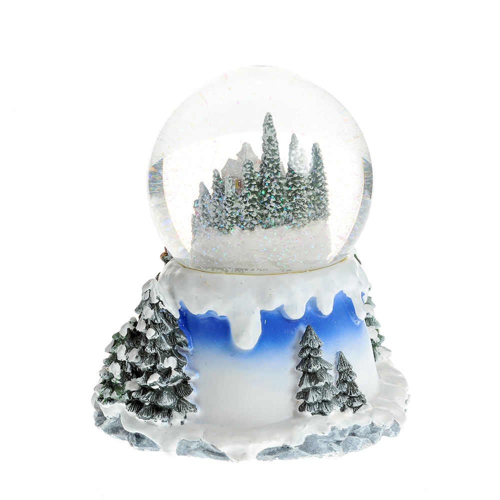 Decoratiune glob Mos Craciun cu ren 20 cm - 3 | YEO