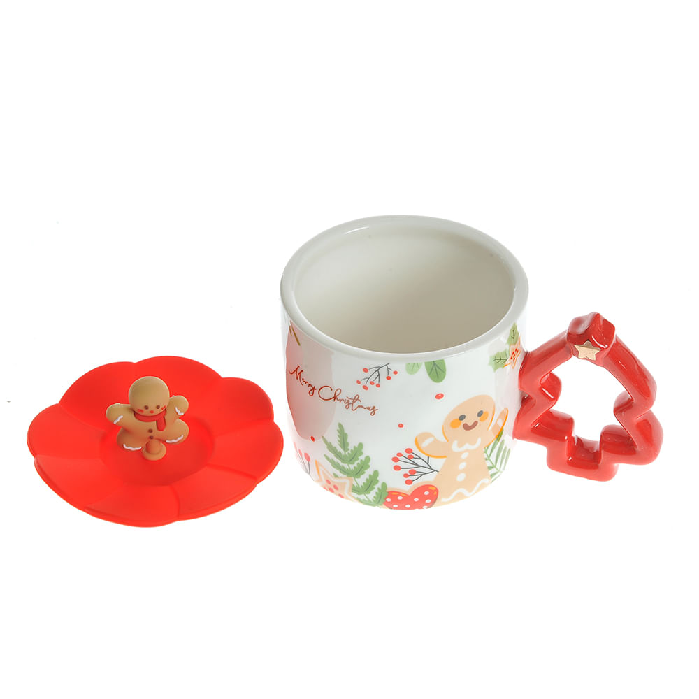 Cana cu imprimeu craciun si maner brad 430 ml - 2 | YEO