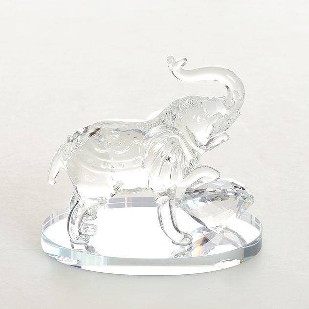 Decoratiune elefant din sticla 9 cm