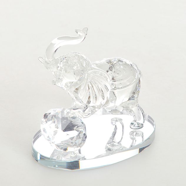 Decoratiune elefant din sticla 9 cm