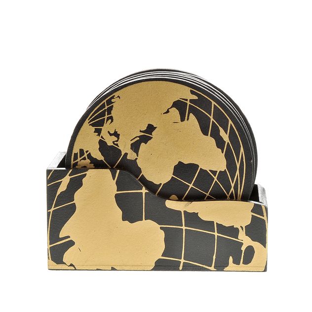 Set suporturi pahar harta glob pamantesc