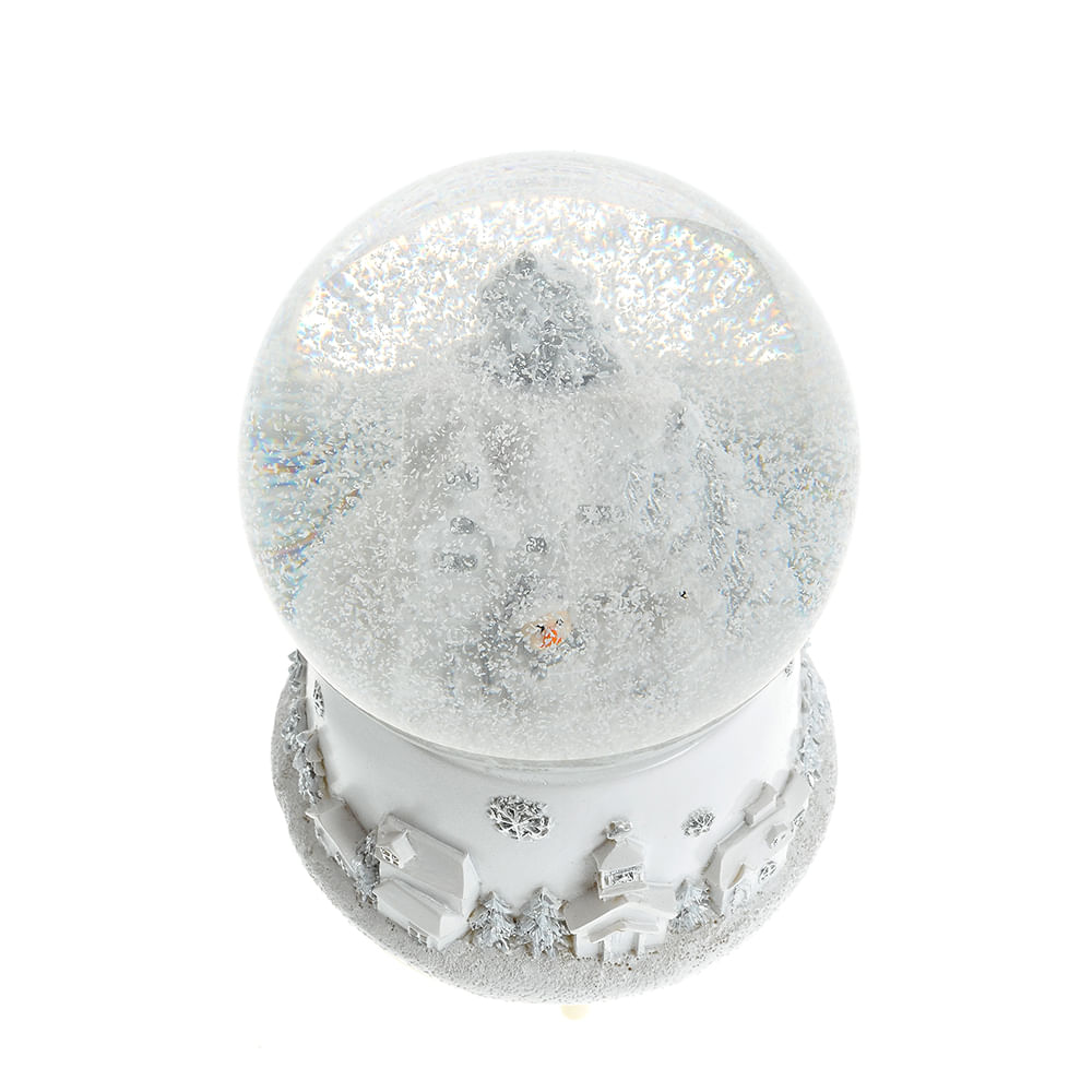 Decoratiune glob argintiu  Craciun  16 cm - 1 | YEO