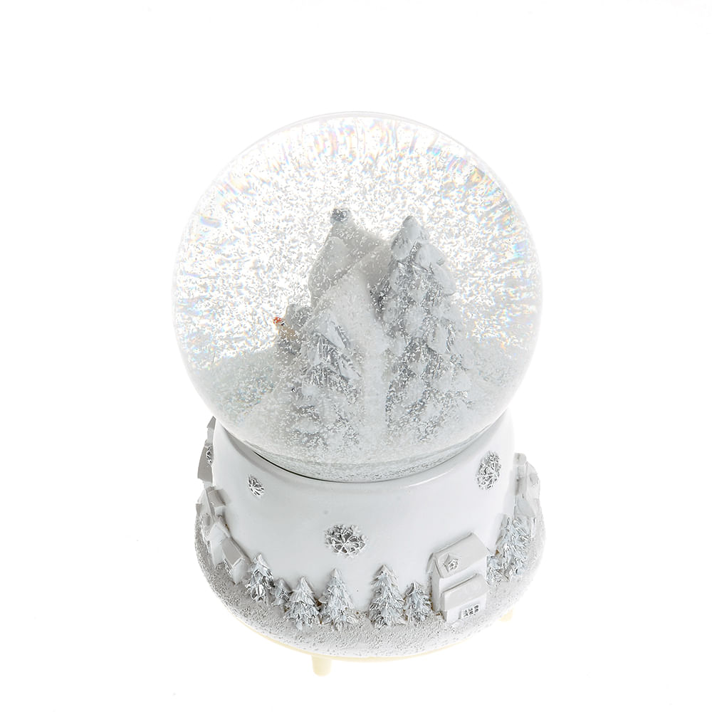Decoratiune glob argintiu  Craciun  16 cm - 2 | YEO