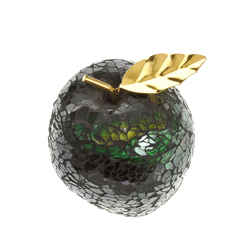 Decoratiune sticla mar verde 10 cm