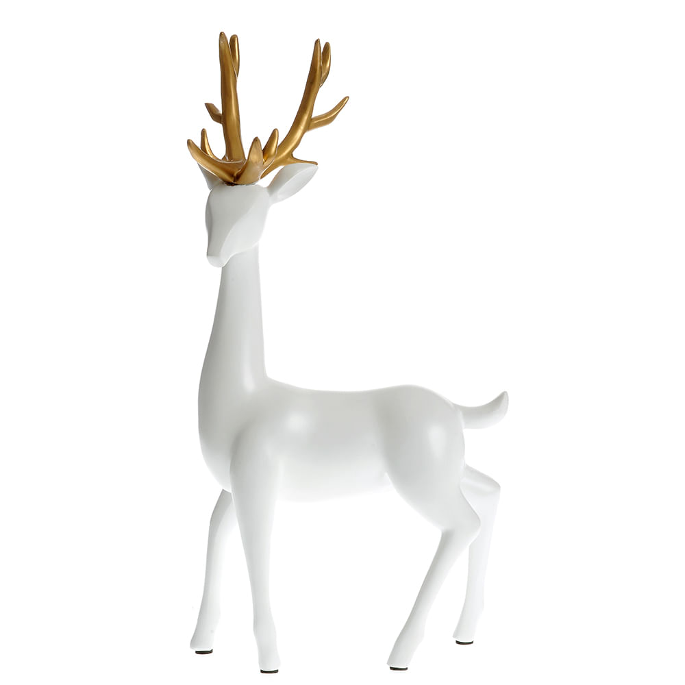 Statueta cerb alb 38 cm