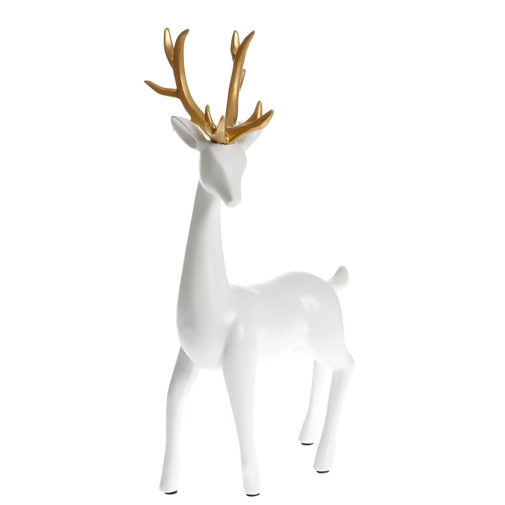 Statueta cerb alb 38 cm - 1 | YEO