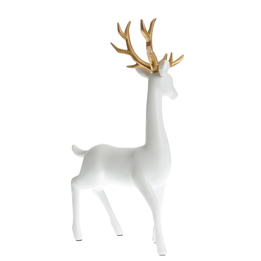 Statueta cerb alb 38 cm - 3 | YEO