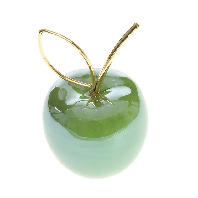 Decoratiune mar verde 8 cm