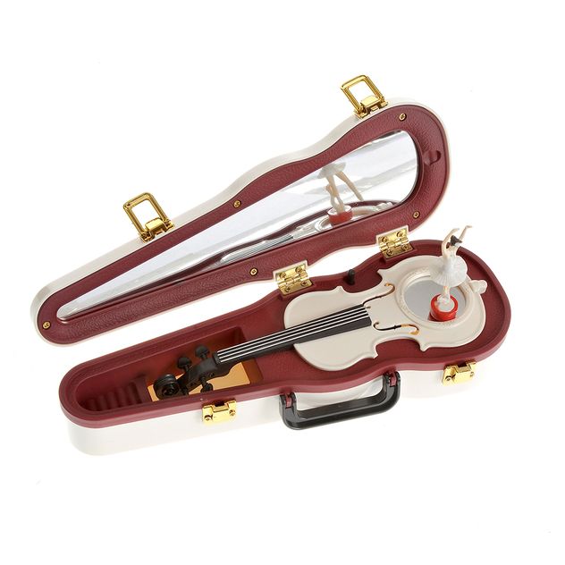 Cutie muzicala vioara cu balerina rotativa 20 cm