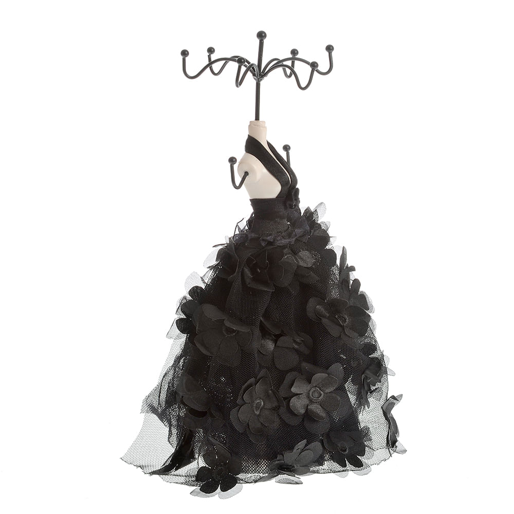 Manechin bijuterii cu rochie neagra 27 cm - 1 | YEO