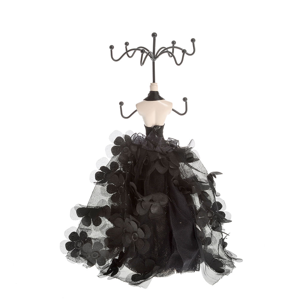 Manechin bijuterii cu rochie neagra 27 cm - 3 | YEO