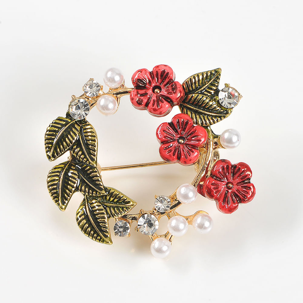 Brosa martisor coronita cu flori - 1 | YEO