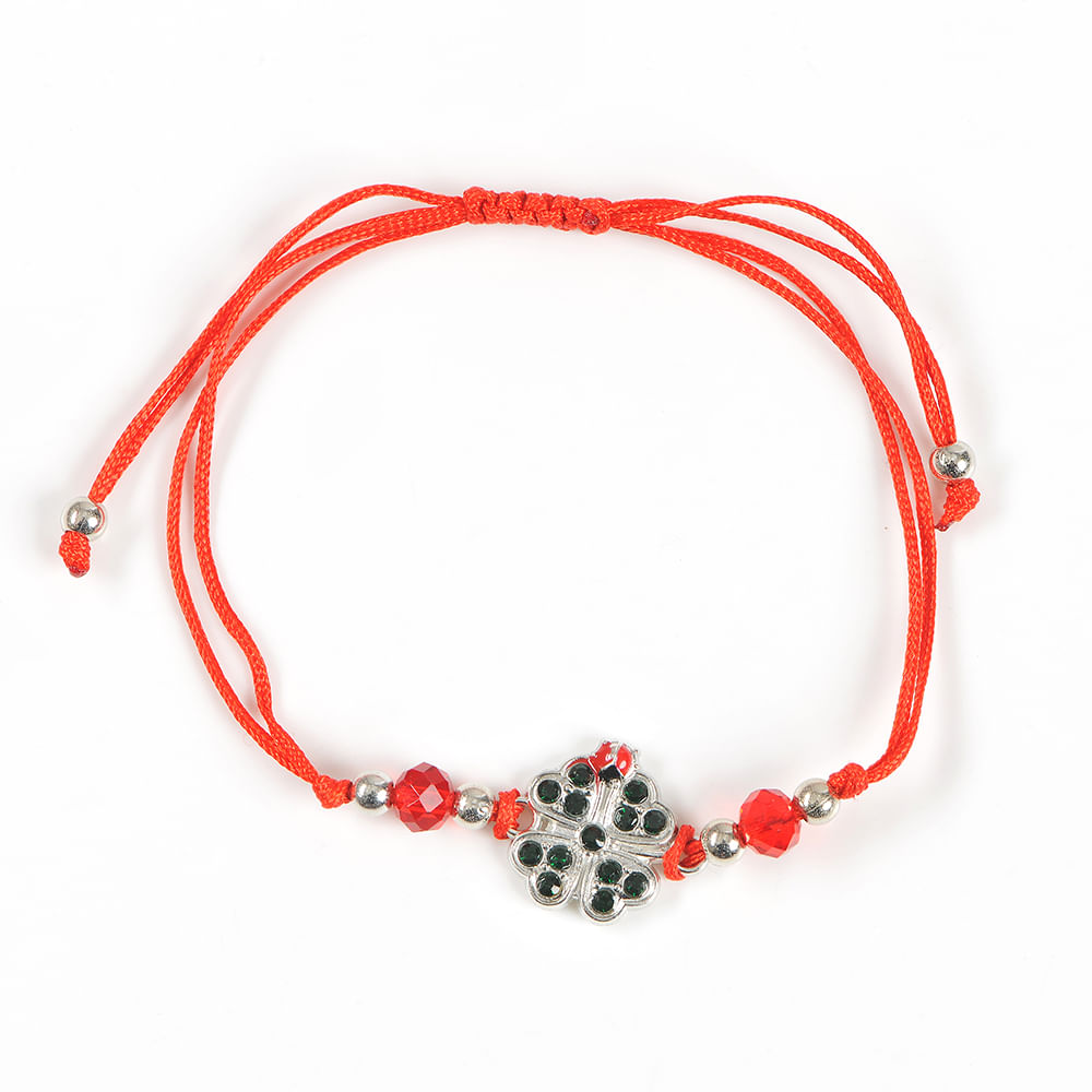 Bratara martisor rosie cu trifoi - 3 | YEO