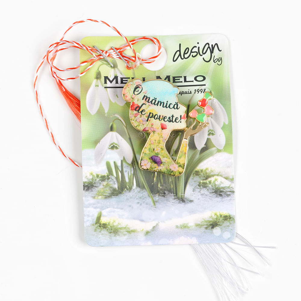 Brosa martisor cu mesaj: O mamica de poveste! - 1 | YEO