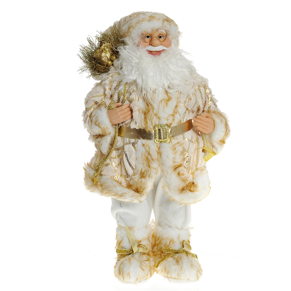 Decoratiune Mos Craciun auriu 60 cm
