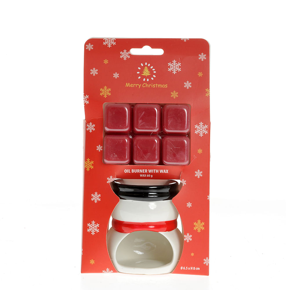 Suport aromaterapie Mos Craciun 8 cm  + 6 buc ceara parfumata - 3 | YEO