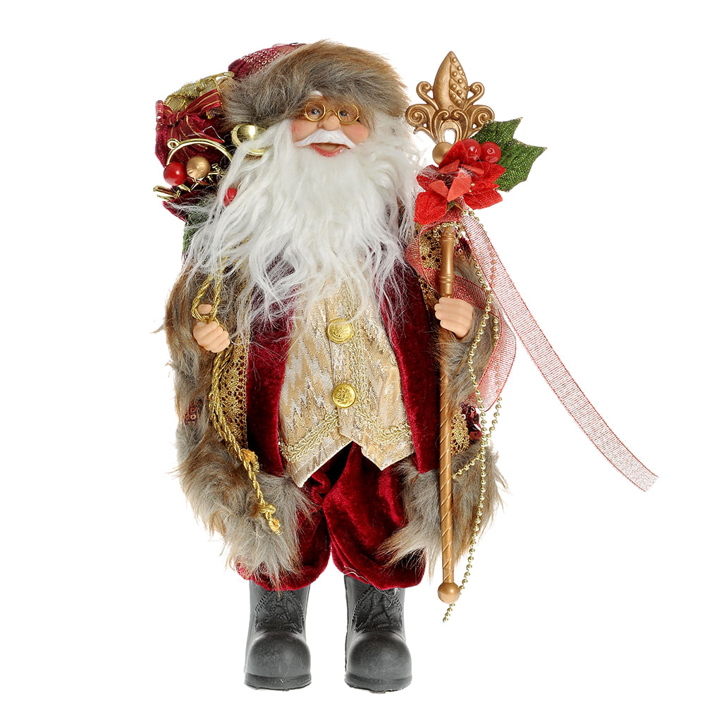 Decoratiune Mos Craciun rosu 30 cm