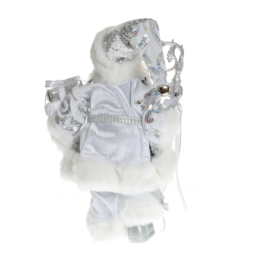 Decoratiune Mos Craciun argintiu 30 cm - 1 | YEO