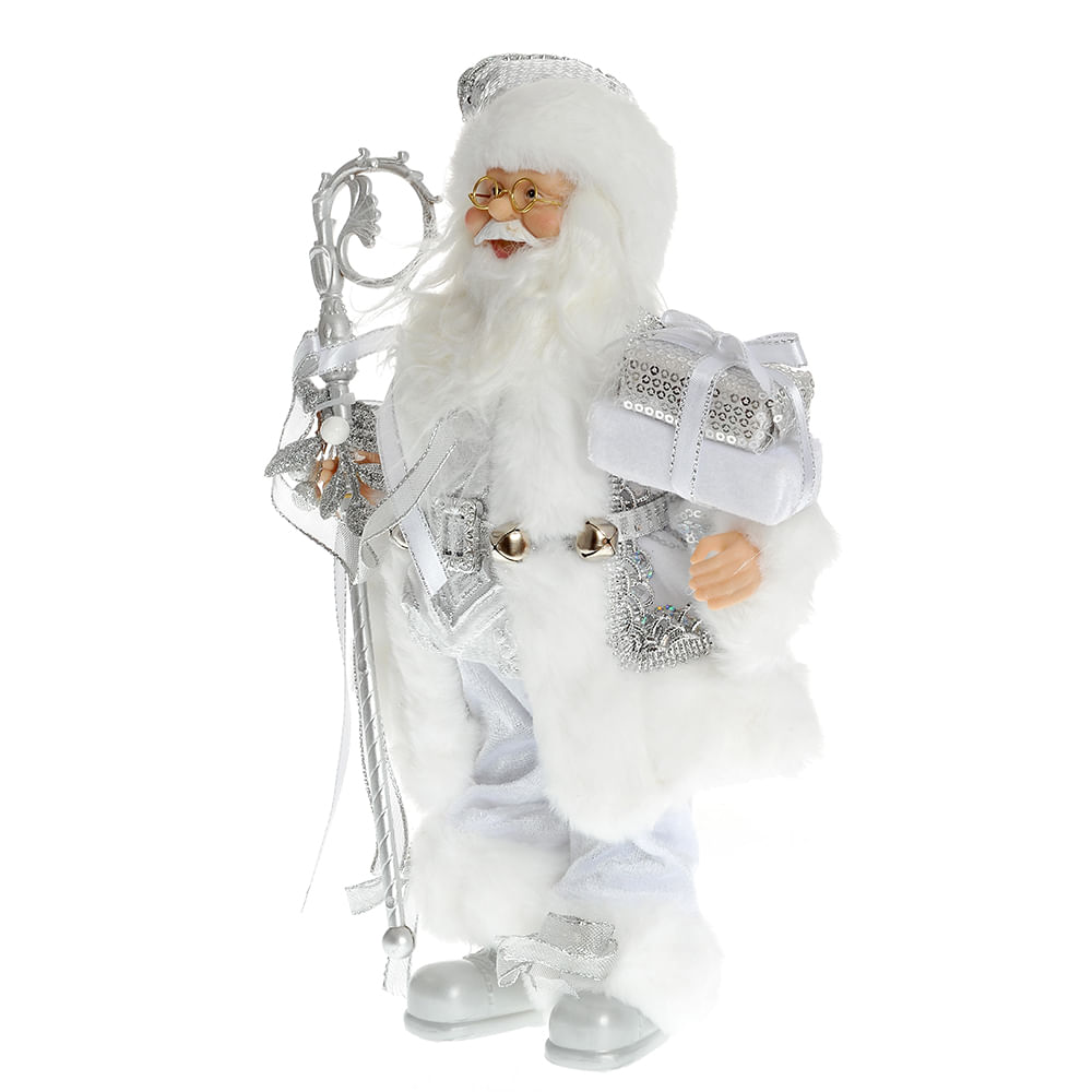 Decoratiune Mos Craciun argintiu 30 cm - 3 | YEO