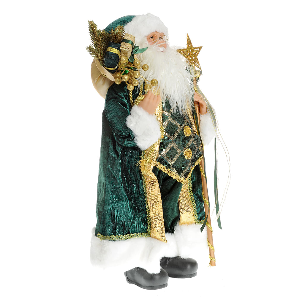 Decoratiune Mos Craciun verde 60 cm - 1 | YEO