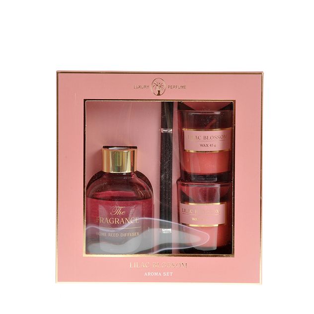 Set Lilac Blossom cu difuzor si lumanari parfumate