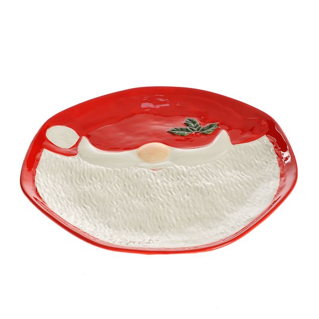 Farfurie din ceramica cu Mos Craciun 25 cm