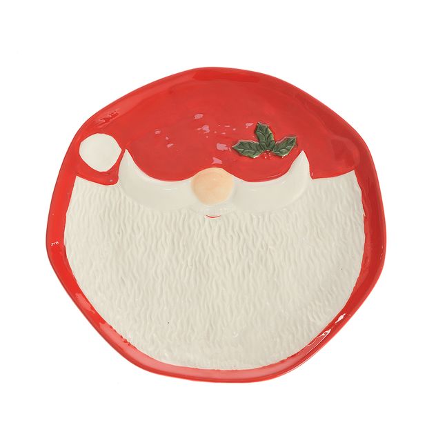 Farfurie din ceramica cu Mos Craciun 25 cm