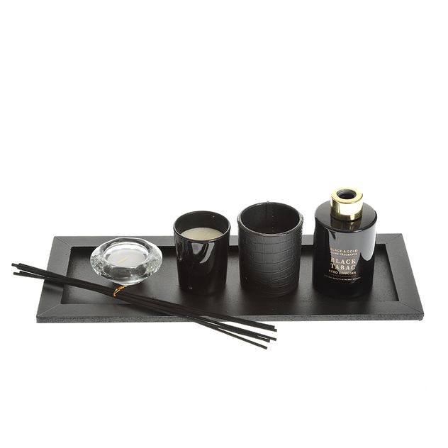 Set aromaterapie Black Tabac cu betisoare parfumate