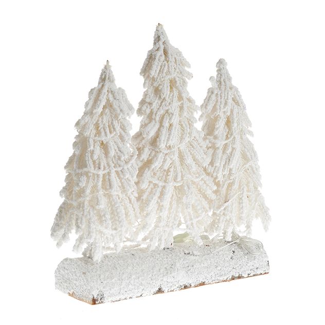 Decoratiune brazi albi cu zapada