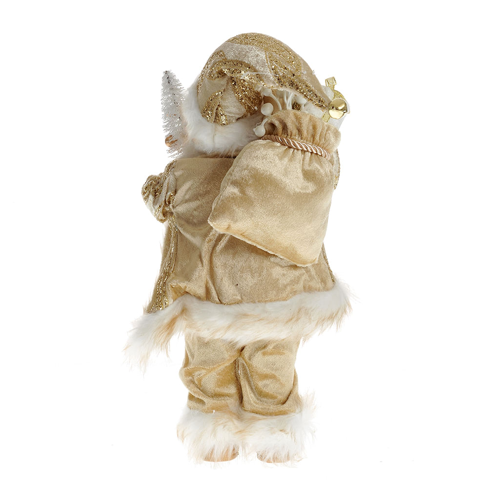 Decoratiune Mos Craciun auriu 30 cm - 3 | YEO