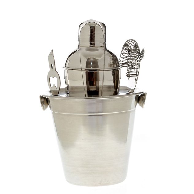 Kit pentru cocktailuri cu shaker si ustensile 24 cm