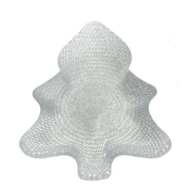 Platou decorativ brad argintiu 16 cm