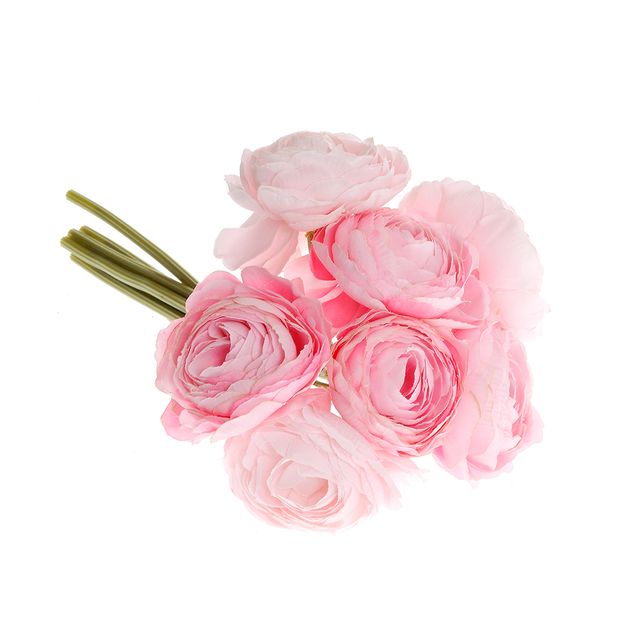 Buchet flori artificiale roz pastel