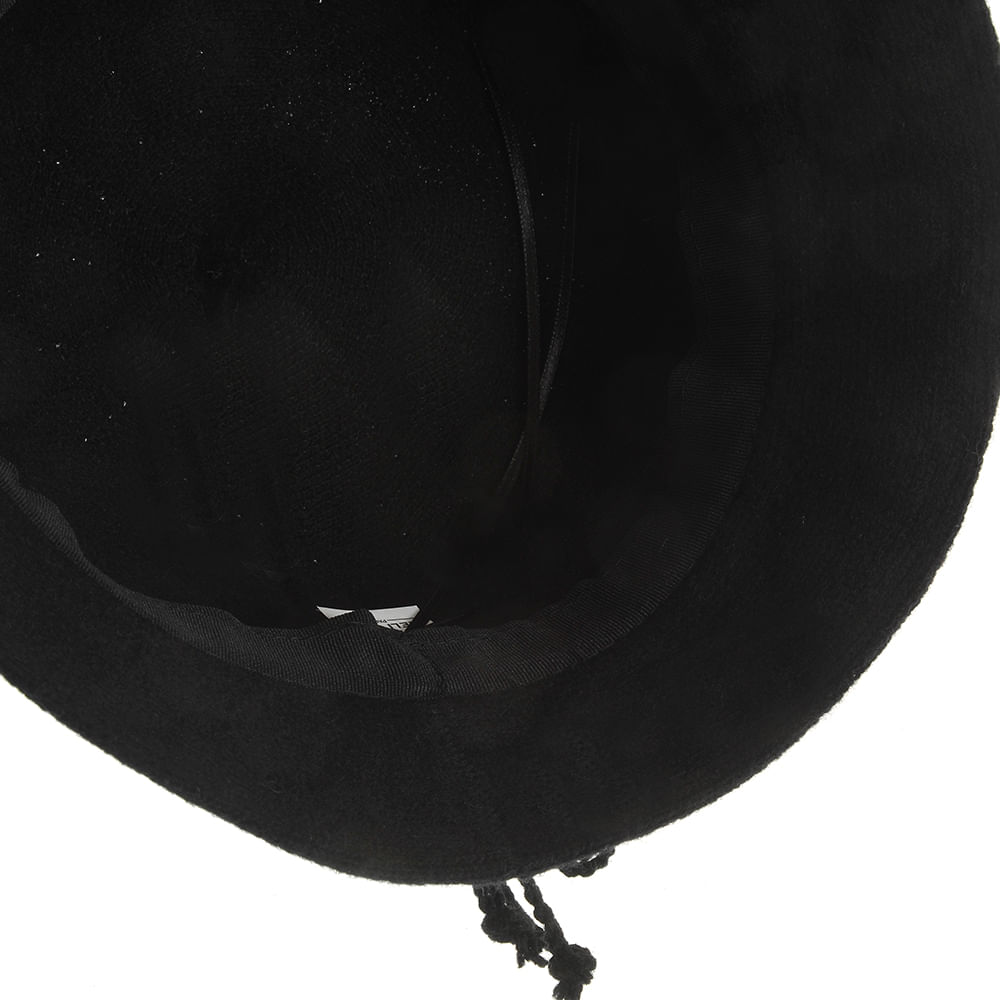 Palarie neagra din lana cu perle - 3 | YEO