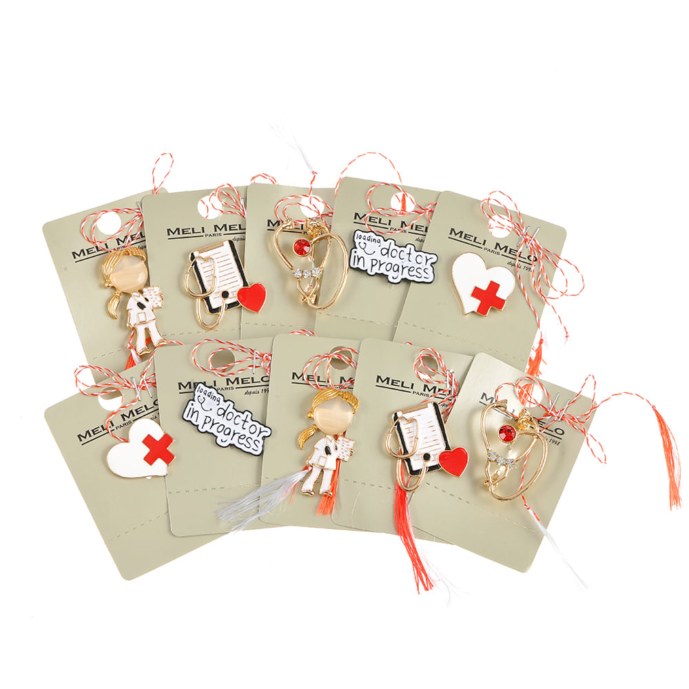 Set 10 brose martisor cu tematica medicala - 1 | YEO