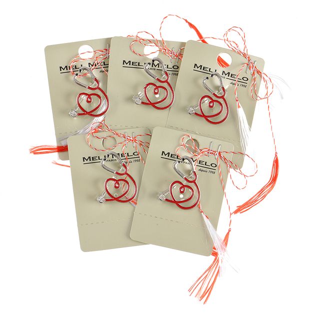 Set 5 brose martisor stetoscop