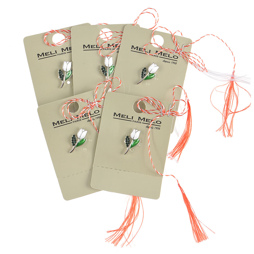 Set 5 brose martisor lalea alba - 1 | YEO