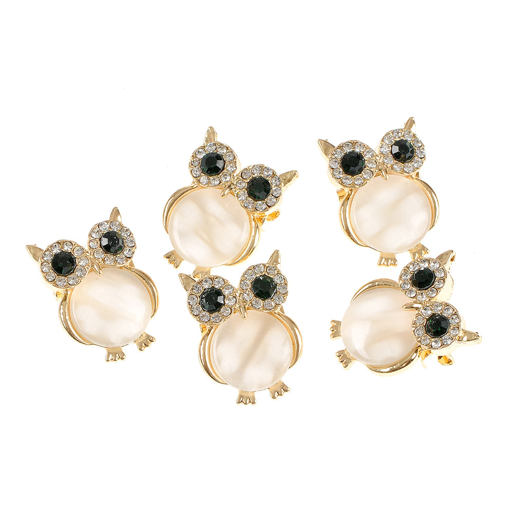 Set 5 brose martisor  bufnite cu pietre