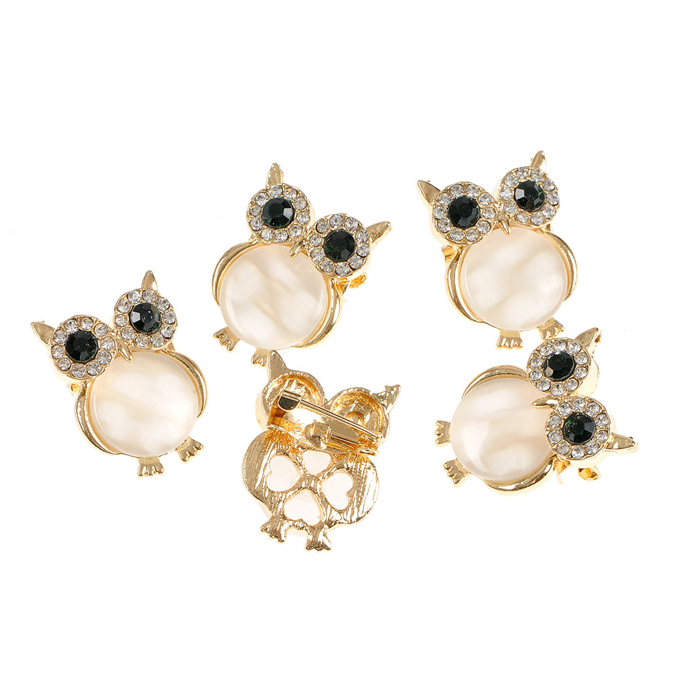 Set 5 brose martisor  bufnite cu pietre - 2 | YEO