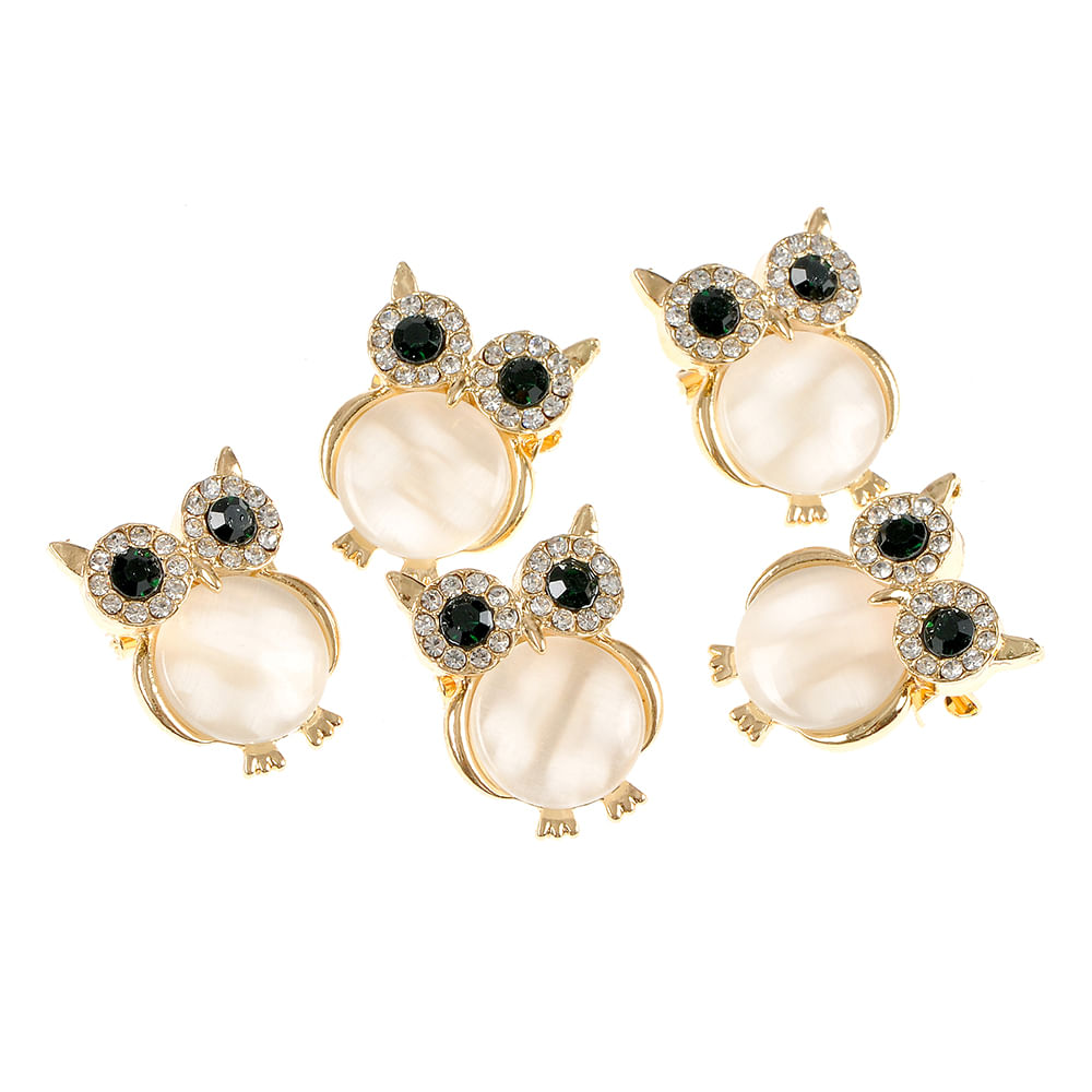 Set 5 brose martisor  bufnite cu pietre - 3 | YEO
