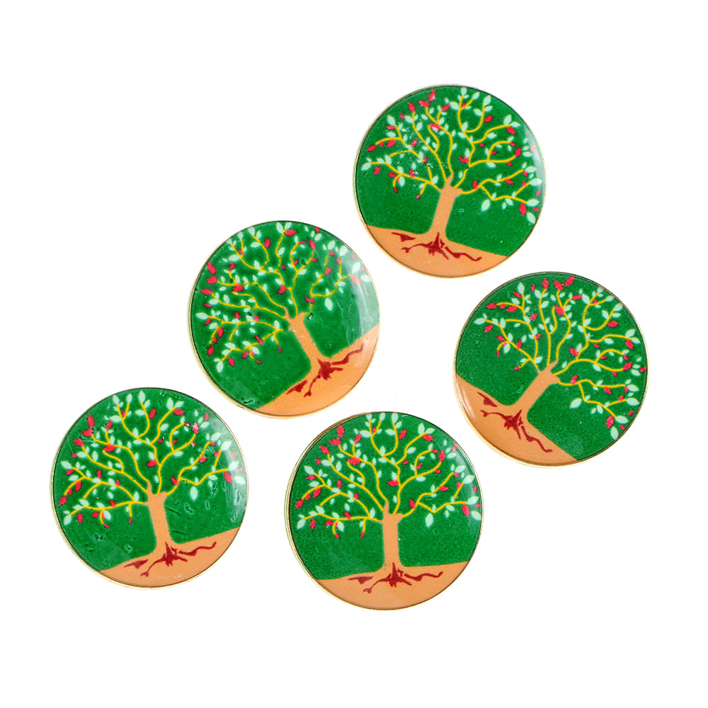 Set 5 brose verzi martisor Copacul Vietii - 3 | YEO