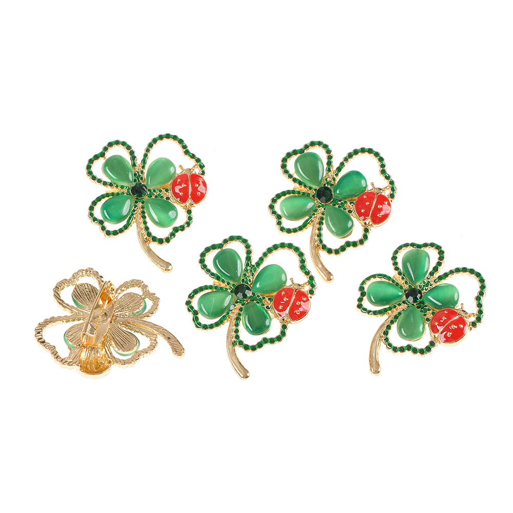 Set 5 brose martisor trifoi cu buburuza - 2 | YEO