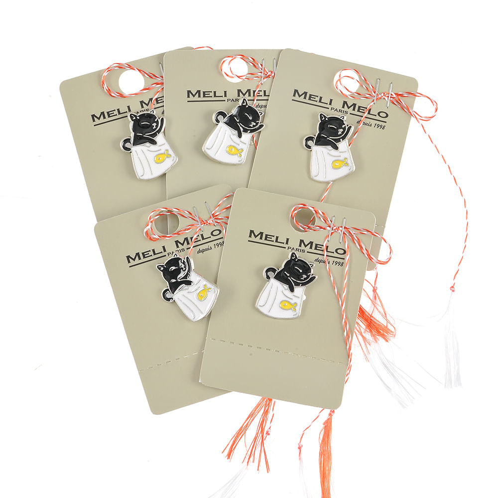 Set 5 brose martisor  pisica neagra - 1 | YEO